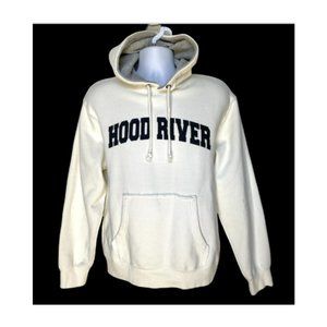 Camp‎ David Hood River Oregon Hoodie Mens Small Ivory Pullover NWT